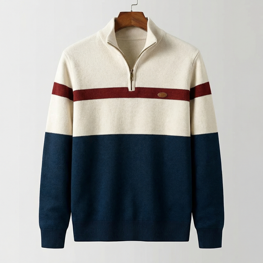 Van Rijn Fashion® | Katoenen Quarter-Zip Trui