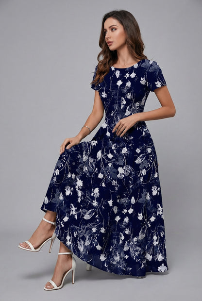 Van Rijn Fashion® | Bloemenprint Midi-jurk