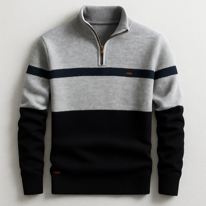 Van Rijn Fashion® | Katoenen Quarter-Zip Trui