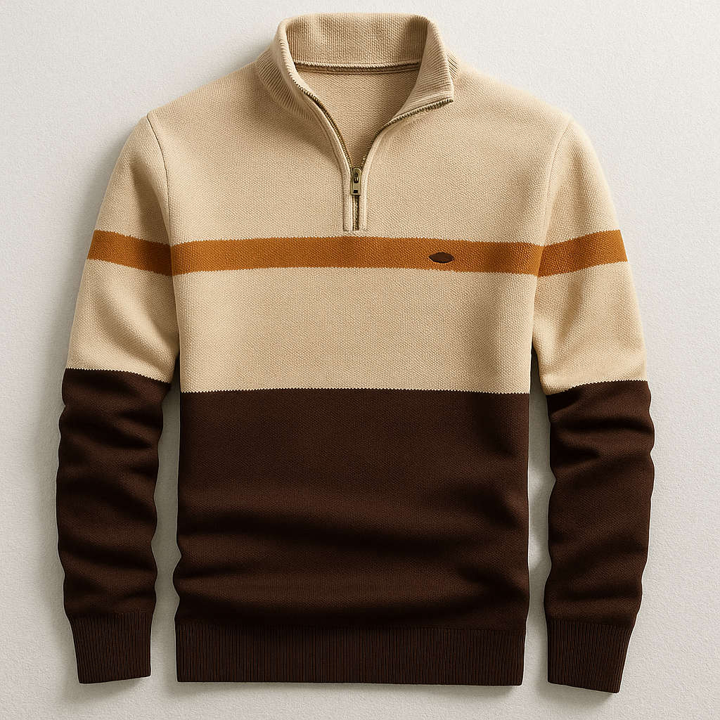 Van Rijn Fashion® | Katoenen Quarter-Zip Trui