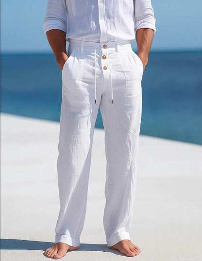 Van Rijn Fashion® | Geplooide linnen broek voor heren