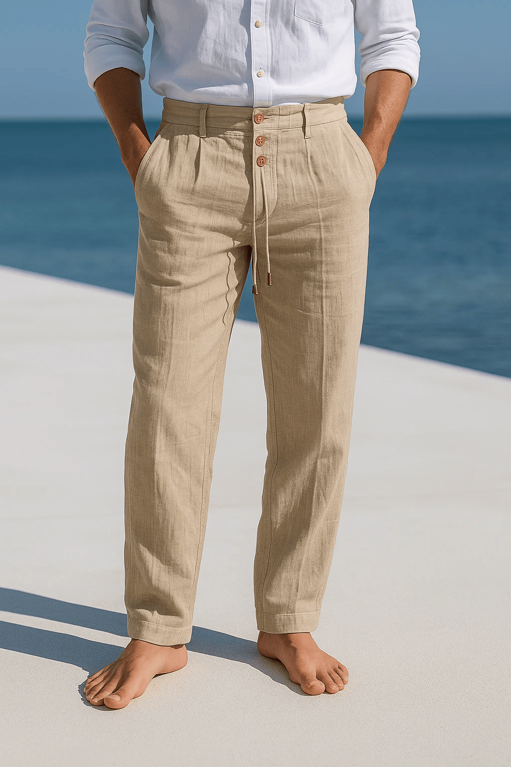 Van Rijn Fashion® | Geplooide linnen broek voor heren