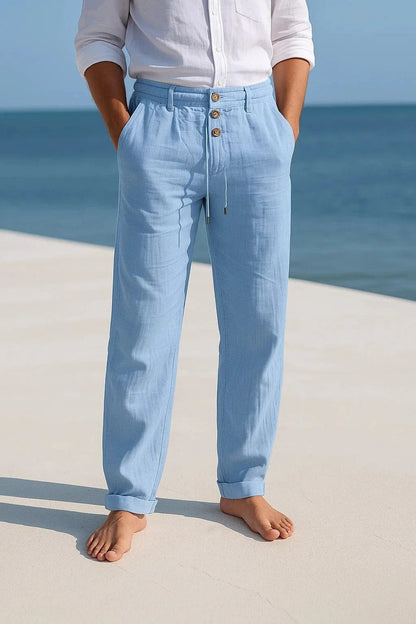 Van Rijn Fashion® | Geplooide linnen broek voor heren