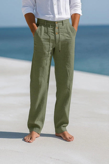 Van Rijn Fashion® | Geplooide linnen broek voor heren