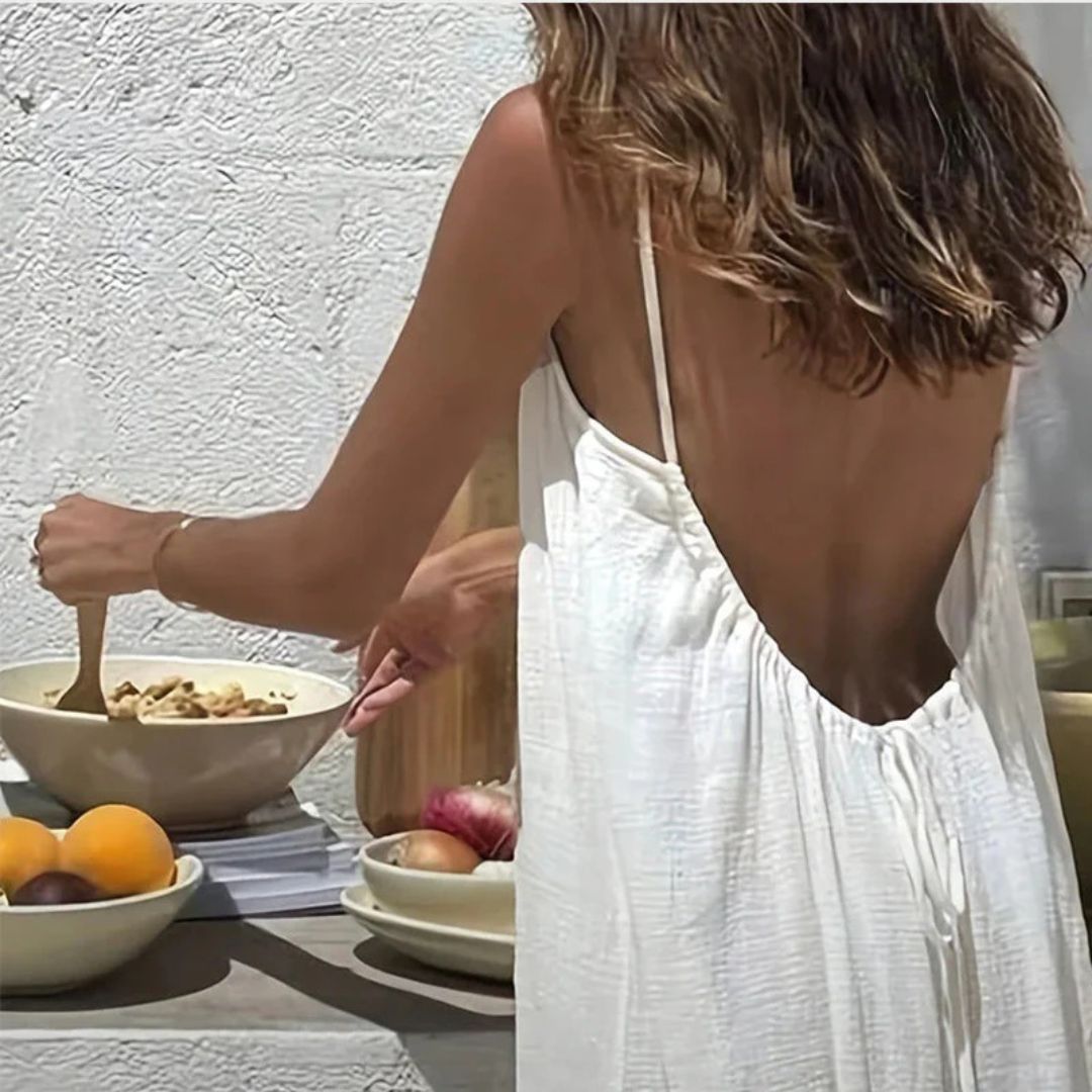 Van Rijn Fashion® | Zomerjurk met open rug
