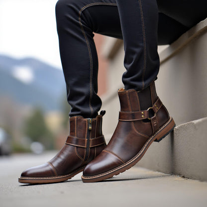 Van Rijn Fashion® | Leren Veterlaarzen
