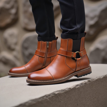 Van Rijn Fashion® | Leren Veterlaarzen