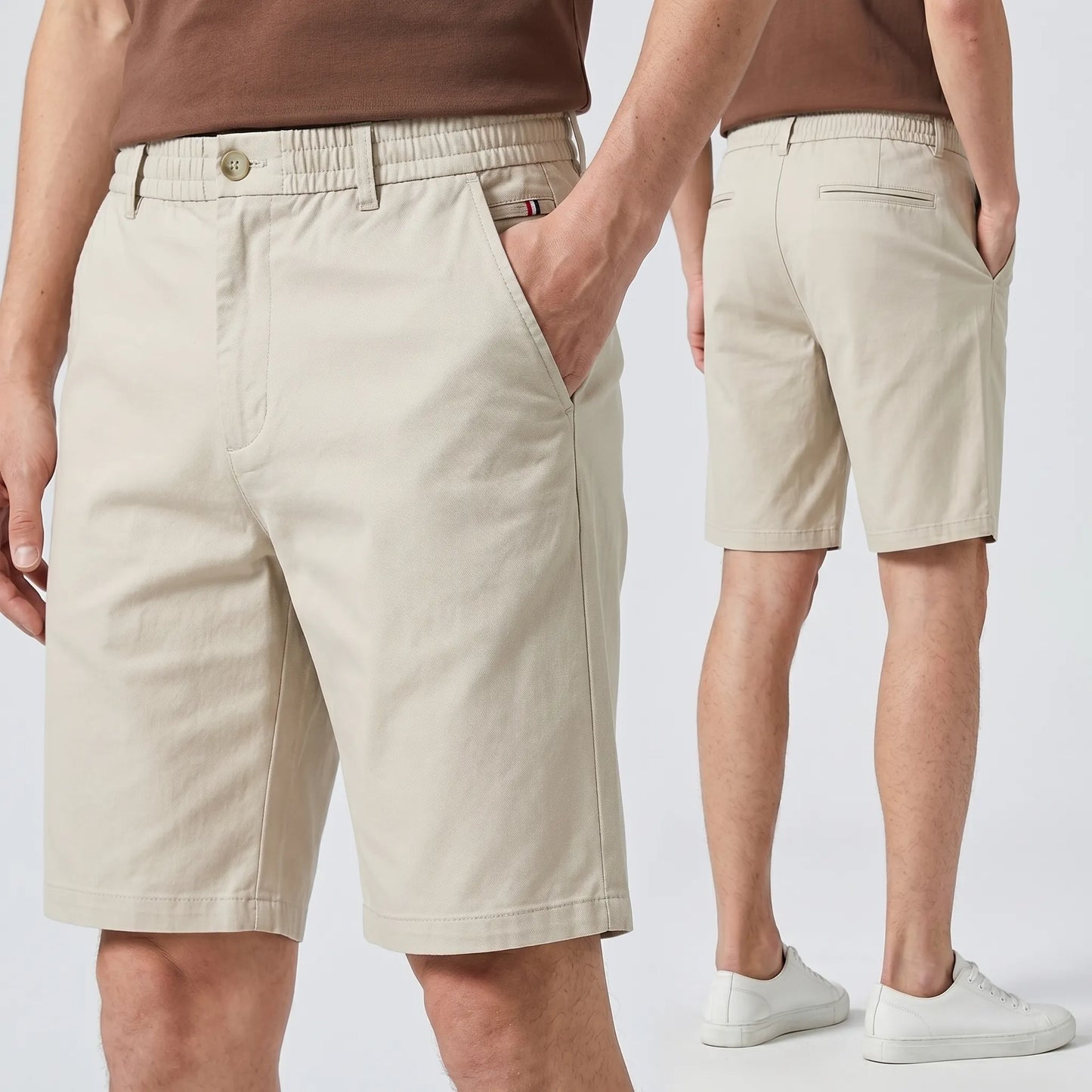 Van Rijn Fashion® | Stretch katoenen korte broek voor heren
