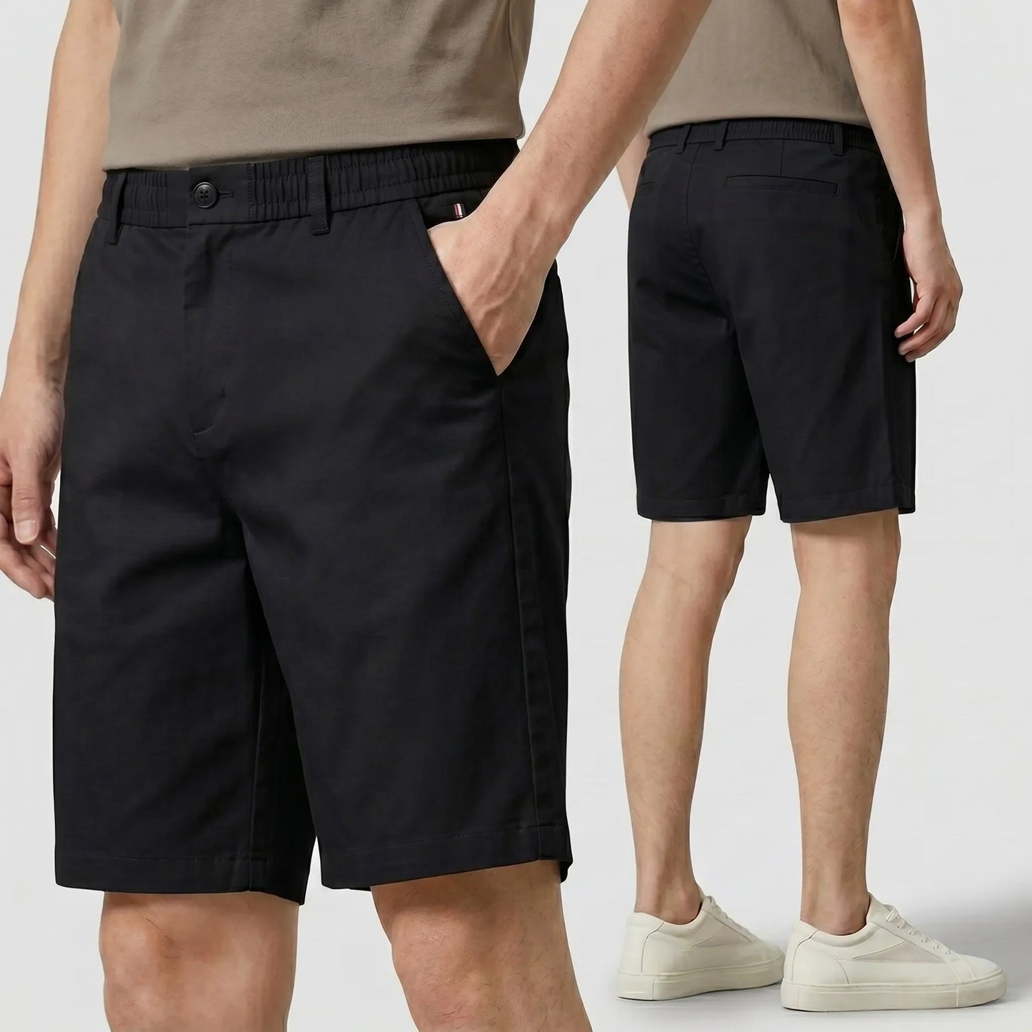 Van Rijn Fashion® | Stretch katoenen korte broek voor heren