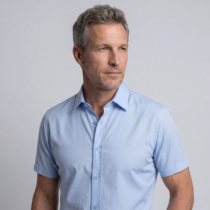 Van Rijn Fashion® | Getailleerd overhemd met korte mouwen