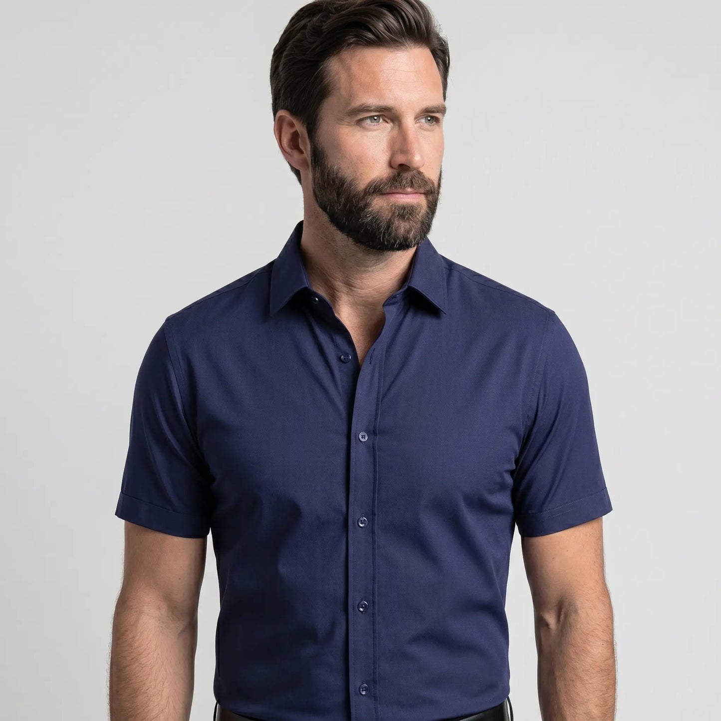 Van Rijn Fashion® | Getailleerd overhemd met korte mouwen