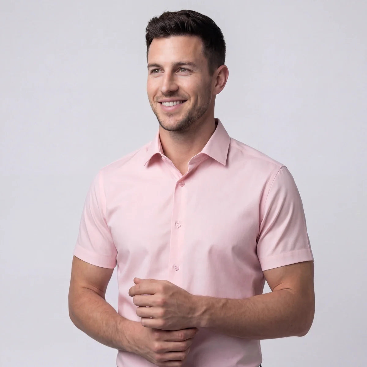Van Rijn Fashion® | Getailleerd overhemd met korte mouwen