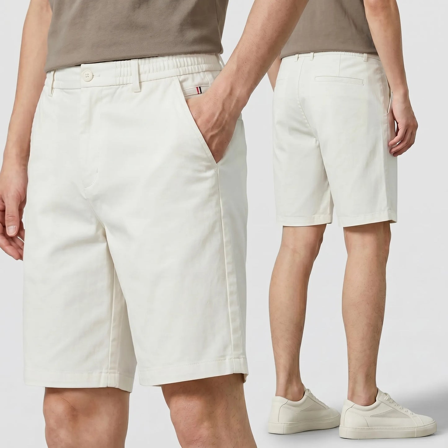Van Rijn Fashion® | Stretch katoenen korte broek voor heren