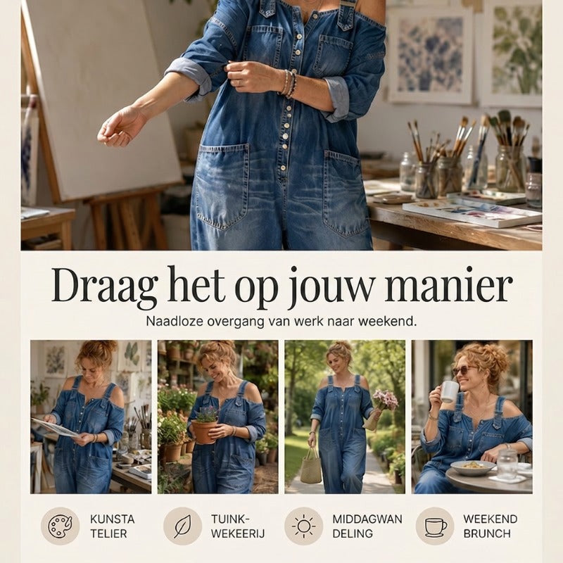 Van Rijn Fashion® | Jumpsuit met open schouders