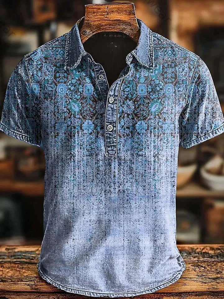 Van Rijn Fashion® | Retro polo met kleurverloop