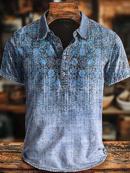 Van Rijn Fashion® | Retro polo met kleurverloop