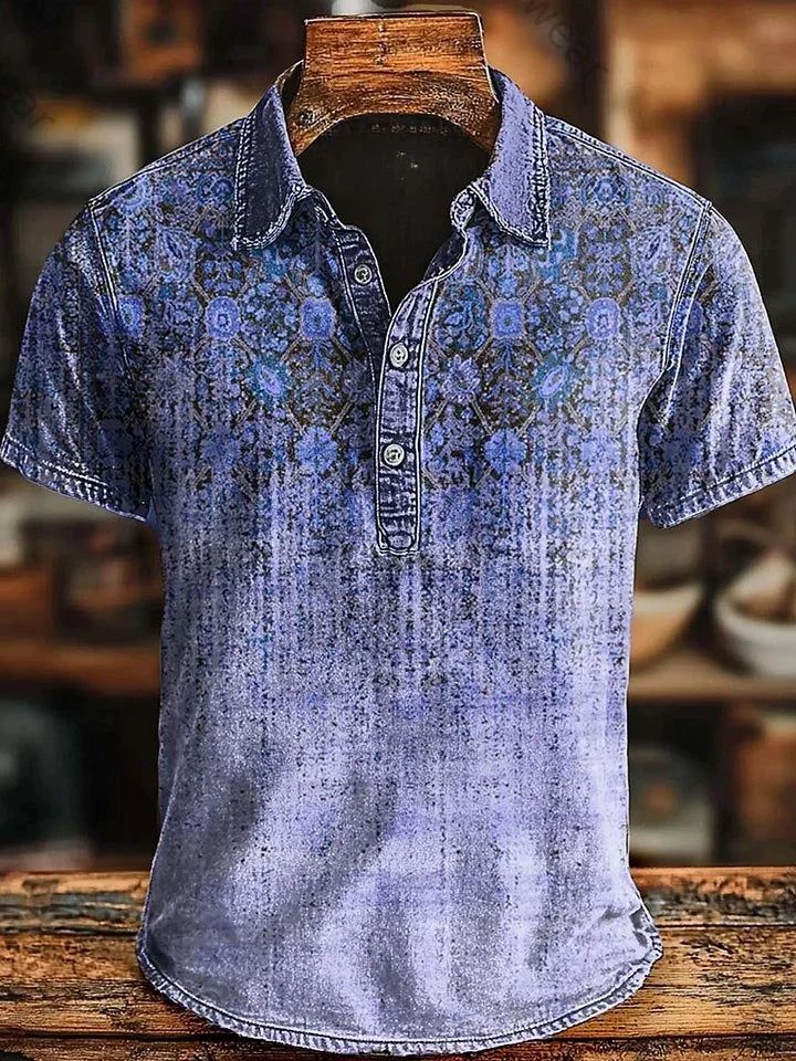 Van Rijn Fashion® | Retro polo met kleurverloop