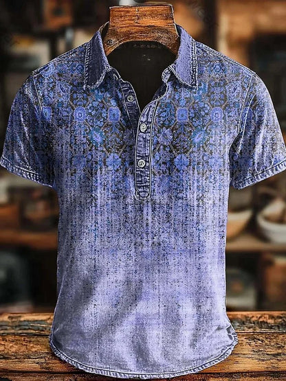 Van Rijn Fashion® | Retro polo met kleurverloop