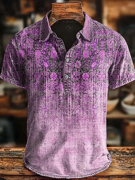 Van Rijn Fashion® | Retro polo met kleurverloop