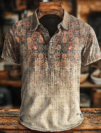 Van Rijn Fashion® | Retro polo met kleurverloop