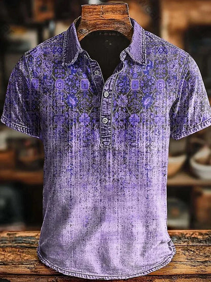 Van Rijn Fashion® | Retro polo met kleurverloop