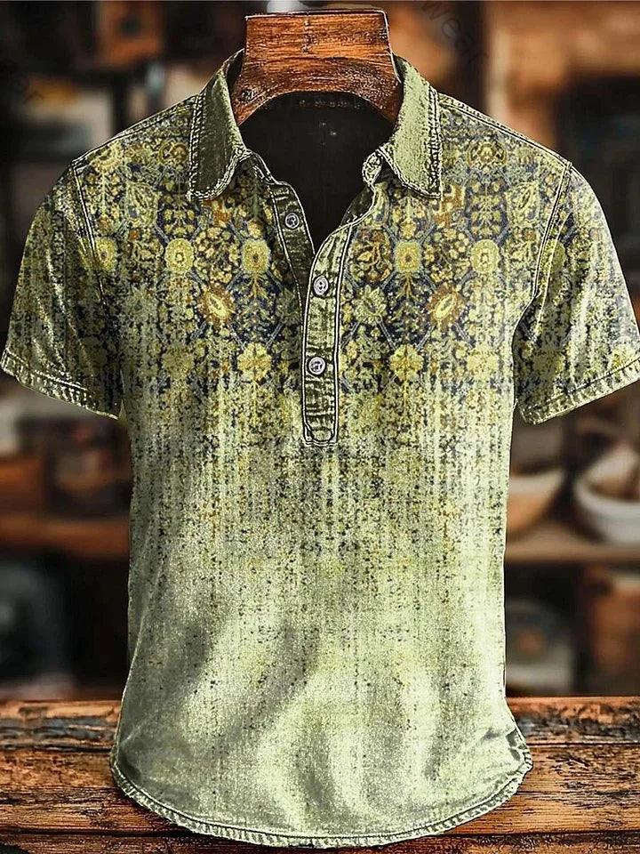 Van Rijn Fashion® | Retro polo met kleurverloop